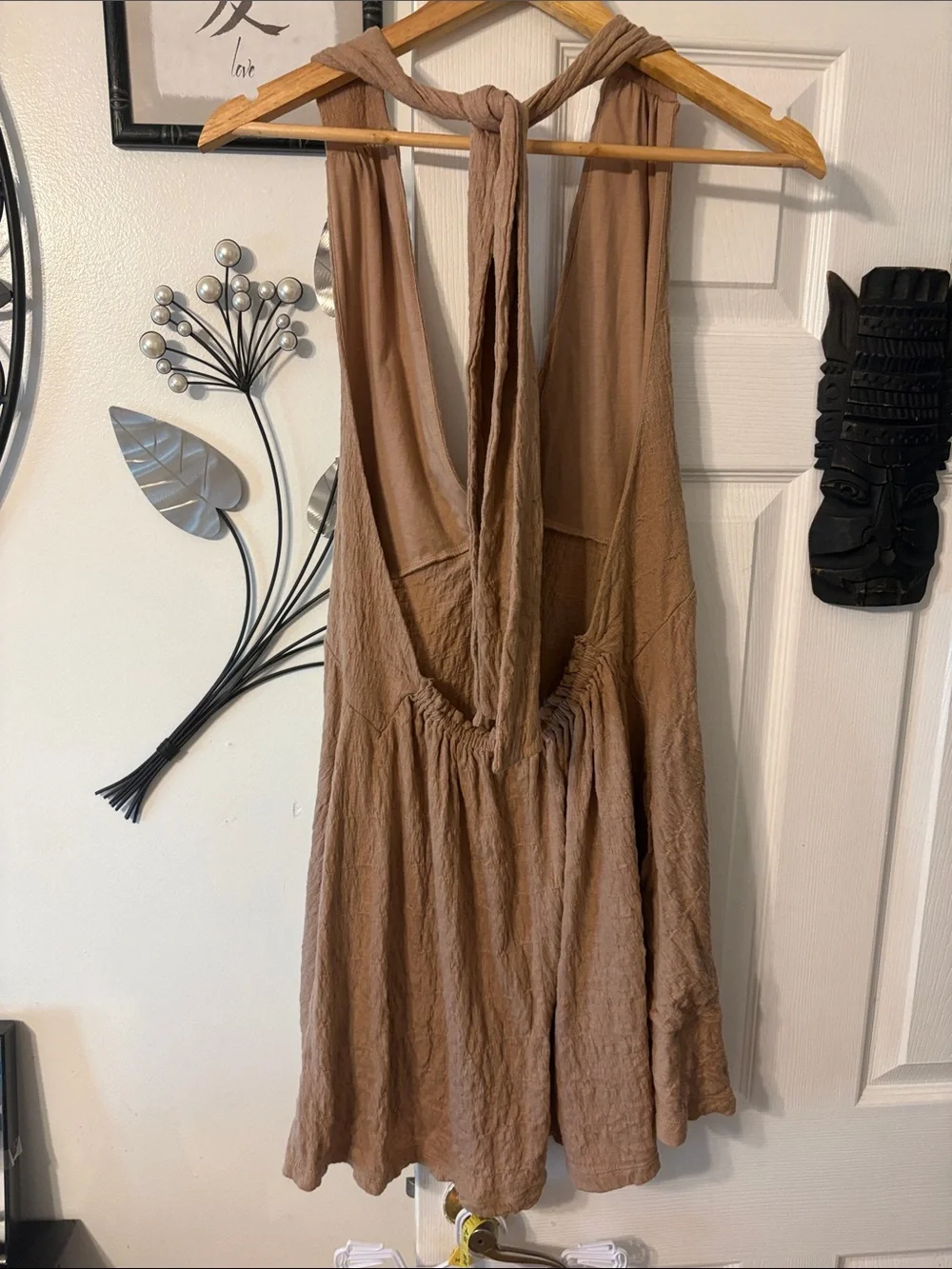 Free People Backless Halter Dress in Light Brown - Picture 3 of 3